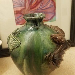 New Orleans bat and moth vase.